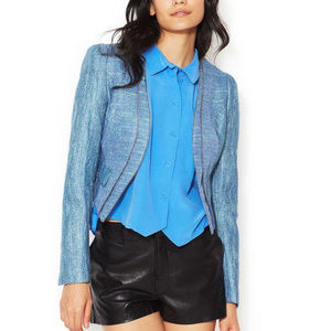 Rebecca Minkoff Delancey Metallic Tweed Jacket XS